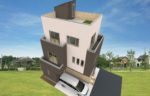【屋上庭園のある家・外観パース】(外観)