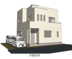 【屋上庭園のある家】参考パース(外観)