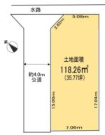 公簿面積：118.26㎡（約35.77坪）(区画図)