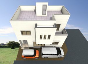 【屋上庭園のある家・参考パース】